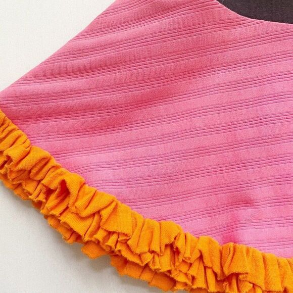 CourtneyCourtney Short Sleeve Pink Girls Dress 5/6 Twirl Skirt Upcycled Handmade - Picture 6 of 9